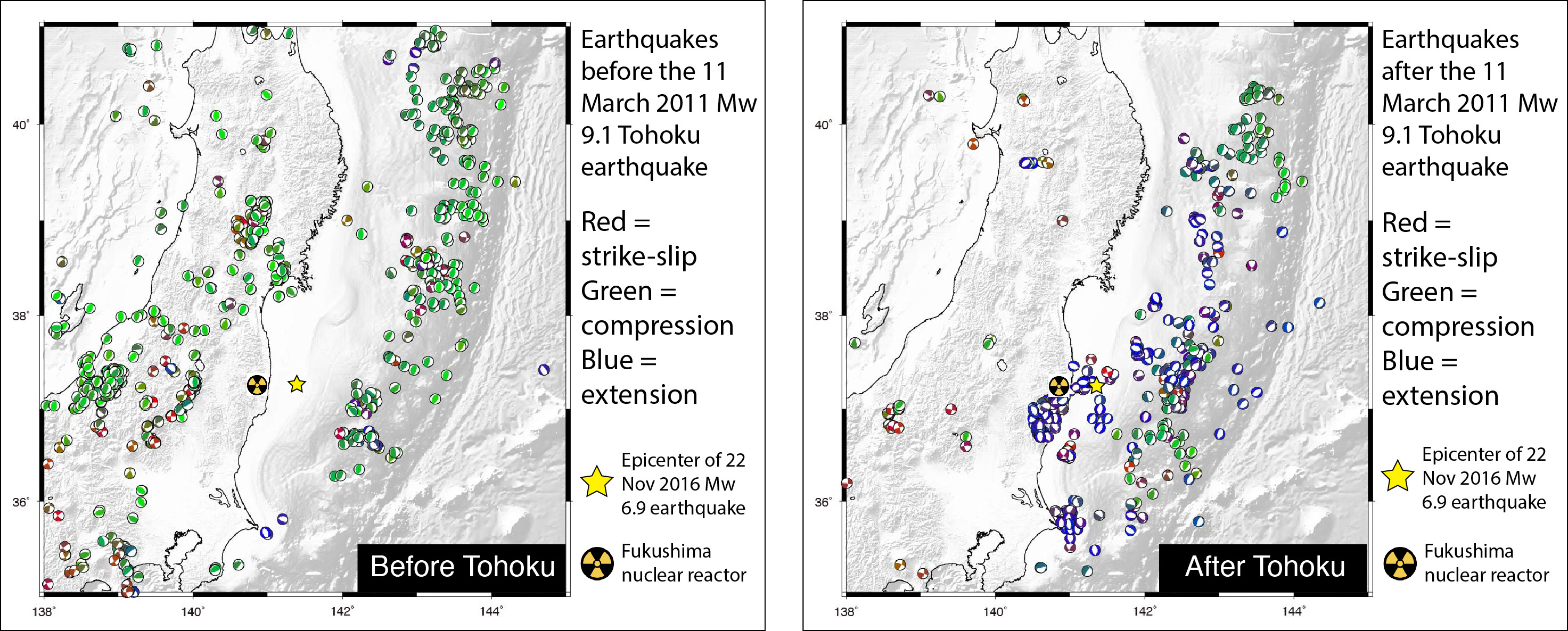 japan-earthquake-map-fukushima-nuclear-reactor-focal-mechanisms